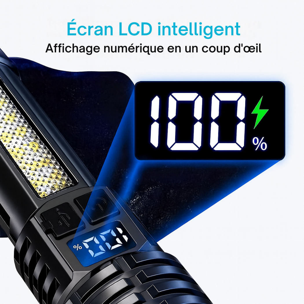 Lampe Torche LED Rechargeable USB-C – 500 m & 5 Modes | Cervora