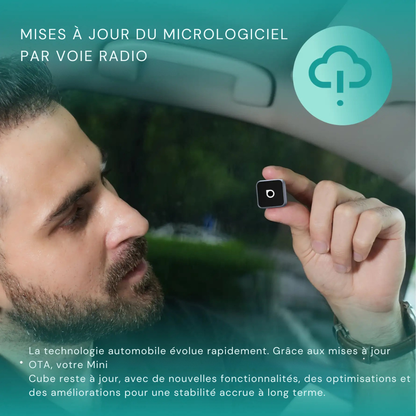 Cervora Mini Cube 3.0 – Adaptateur CarPlay & Android Auto Sans Fil