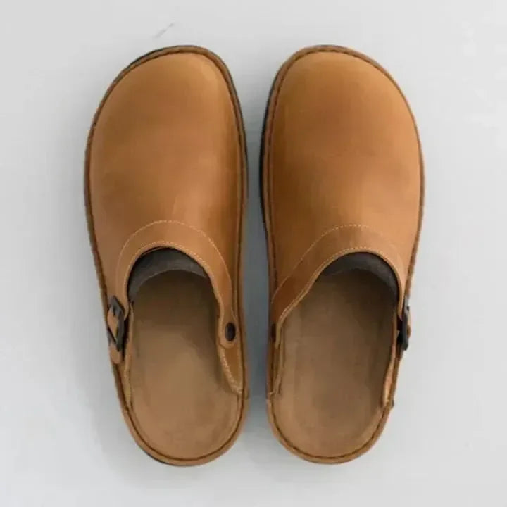 Sandsberg | Herren-Lederclogs | Bequemer Slip-On mit Komfortsohle