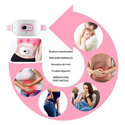 Ceinture Chauffante Menstruelle avec Massage – 3 Niveaux | Cervora