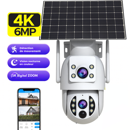 Caméra de Surveillance Solaire WiFi 4K – Sans Fil & IP66 | Cervora