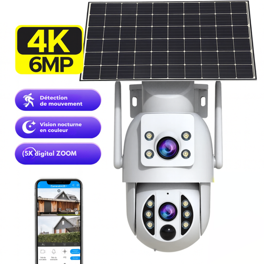 Caméra de Surveillance Solaire WiFi 4K – Sans Fil & IP66 | Cervora