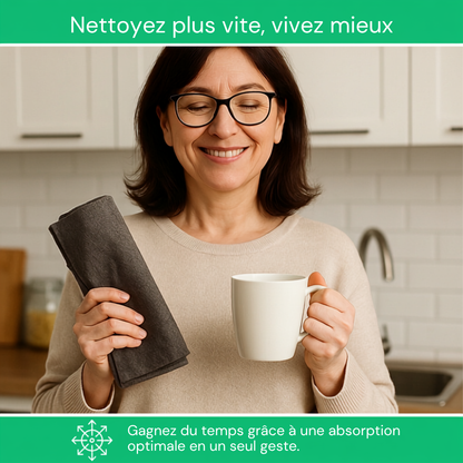 Chiffon Microfibre Sans Traces – Ultra-Absorbant & Lavable | Cervora