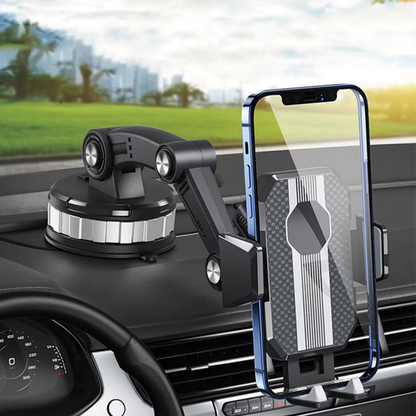 Handyhalterung Auto GripTech | Starke Saugnapf-Haftung | 360° Rotation | Einhandbedienung