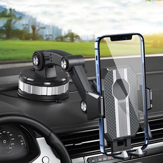 Handyhalterung Auto GripTech | Starke Saugnapf-Haftung | 360° Rotation | Einhandbedienung