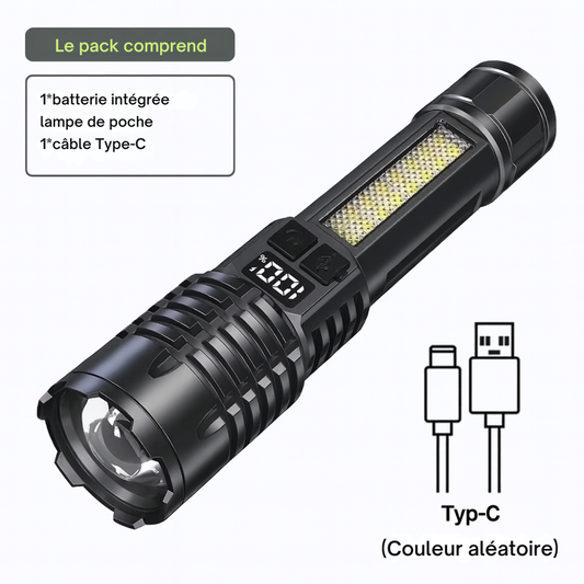 Lampe Torche LED Rechargeable USB-C – 500 m & 5 Modes | Cervora