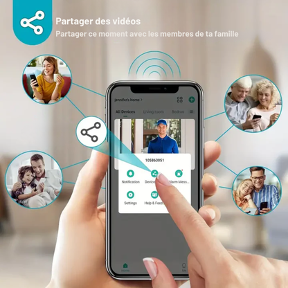 Sonnette vidéo WiFi sans fil – surveillance HD et communication bidirectionnelle