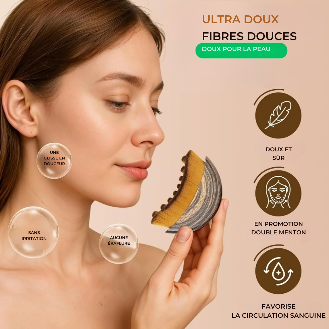 Brosse de Massage Visage & Cou – Soin Doux | Cervora