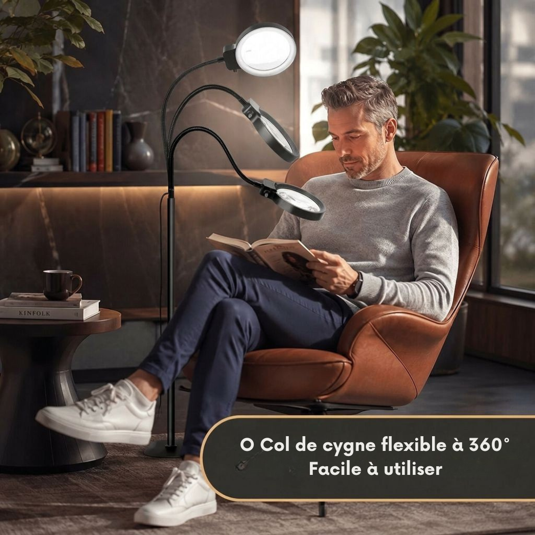 Cervora – Lampe Loupe LED 5× avec 60 LED