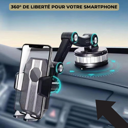 Support Téléphone Voiture – Ventouse & Rotation 360° | Cervora
