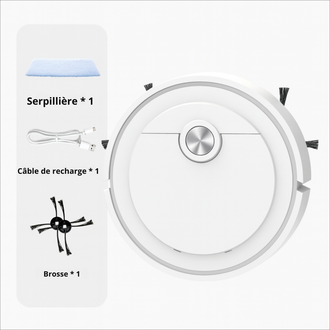 Robot Aspirateur 2-en-1 avec Fonction Lavage | Cervora