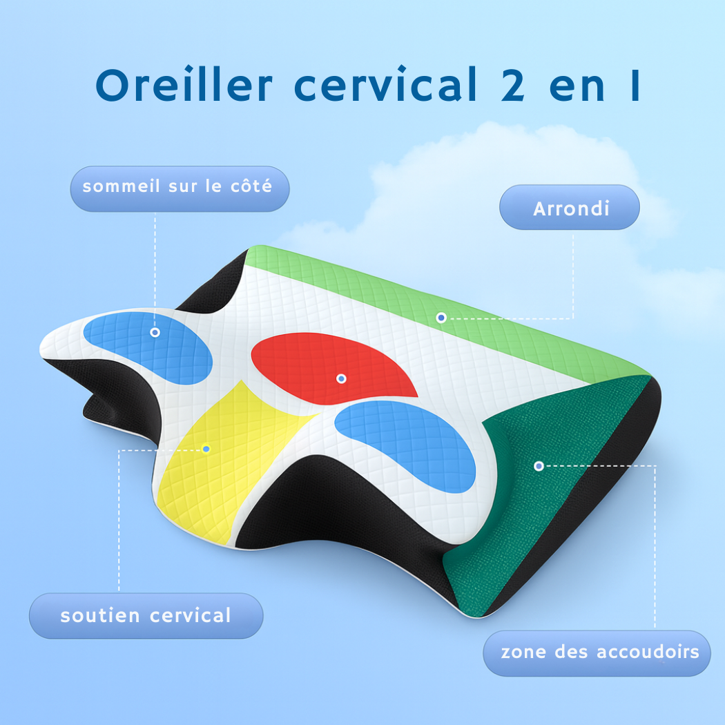 Oreiller Cervical Ergonomique à Mémoire de Forme | Cervora