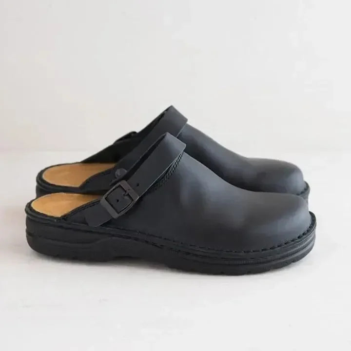 Sandsberg | Herren-Lederclogs | Bequemer Slip-On mit Komfortsohle