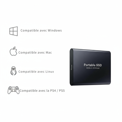 SSD Externe USB-C 1 To / 4 To – Stockage Portable | Cervora