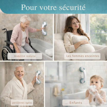 Cervora – Barre d’Appui à Ventouses Sans Perçage 35 cm
