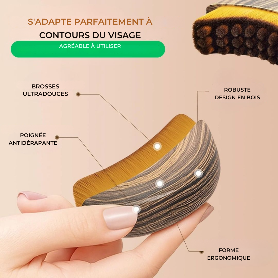Brosse de Massage Visage & Cou – Soin Doux | Cervora