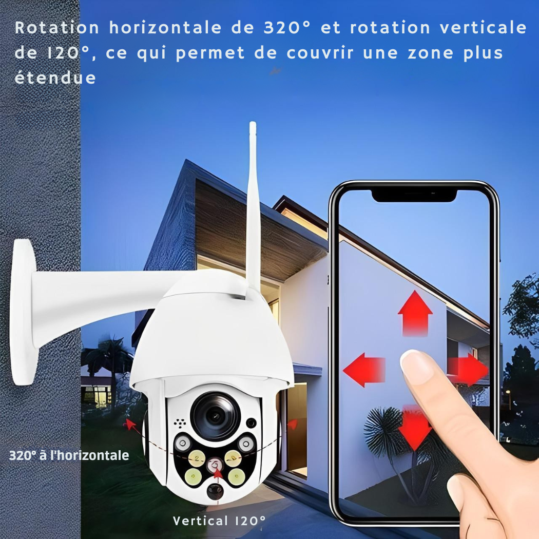 Caméra de Surveillance Wi-Fi Extérieure 1080P IP66 | Cervora