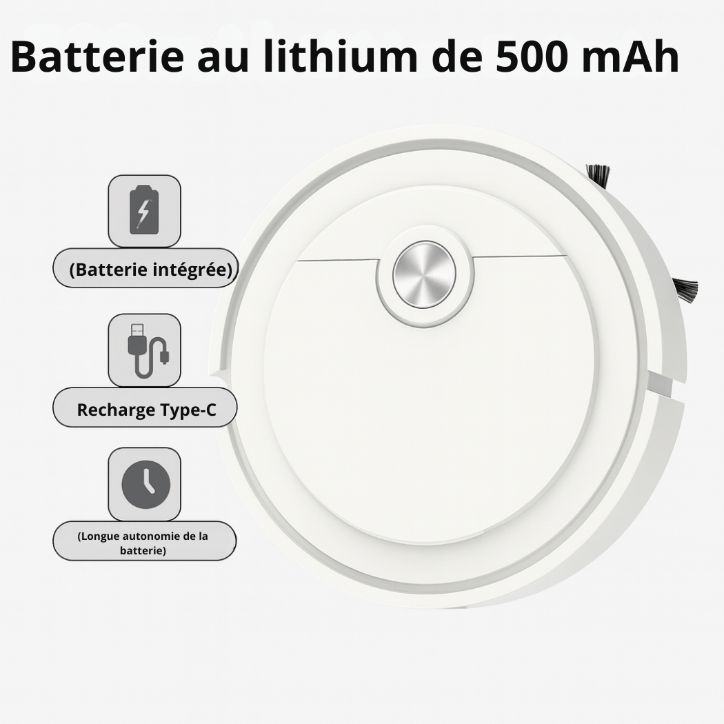 Robot Aspirateur 2-en-1 avec Fonction Lavage | Cervora