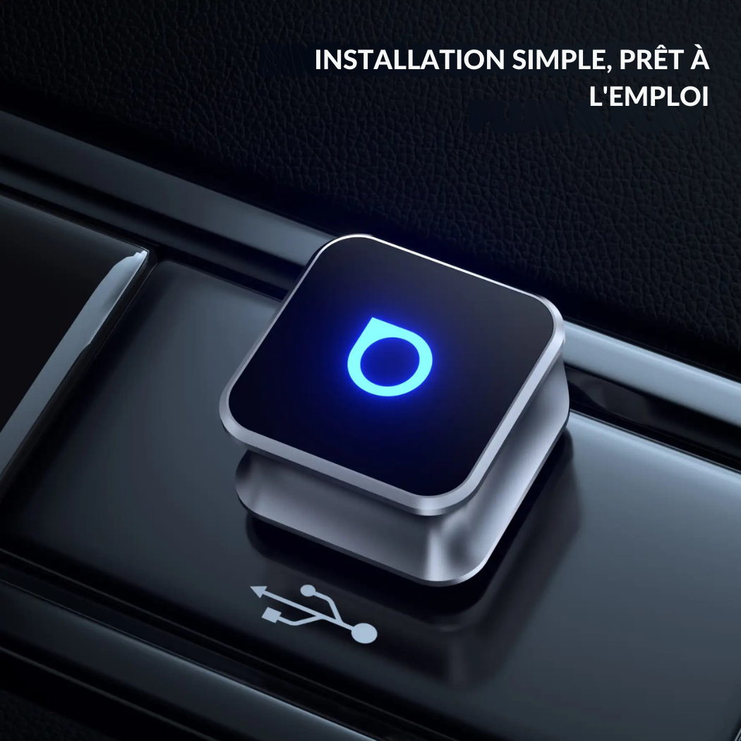 Cervora Mini Cube 3.0 – Adaptateur CarPlay & Android Auto Sans Fil
