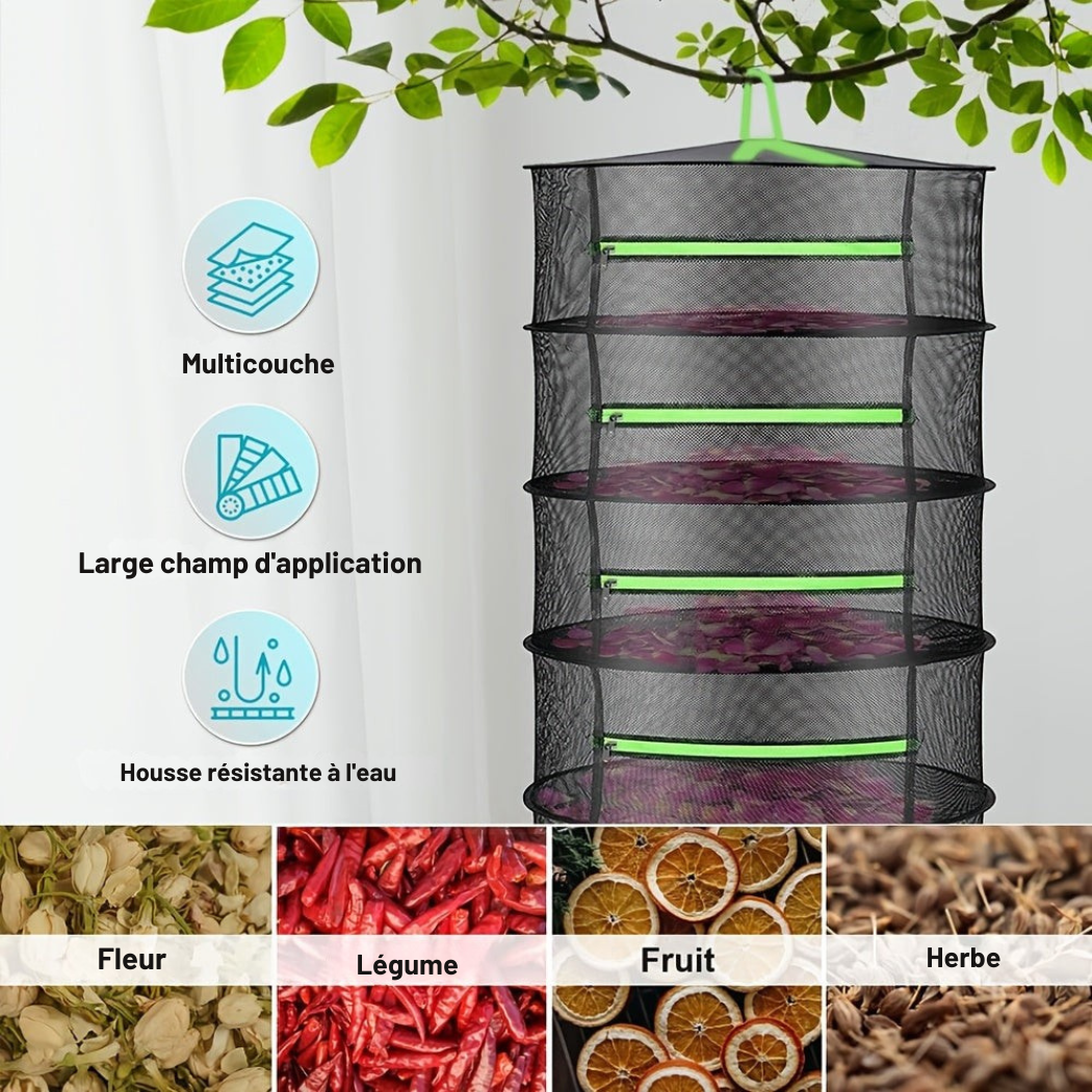 Filet de Séchage pour Herbes – Multi-Niveaux & Pliable | Cervora