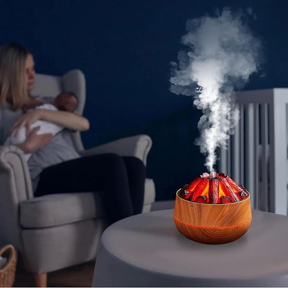 FlameMist | Ätherischer Öldiffusor – LED-Flamme – Zwei Nebelmodi – Silent USB-Design – Entspannungsgefäß für Zuhause