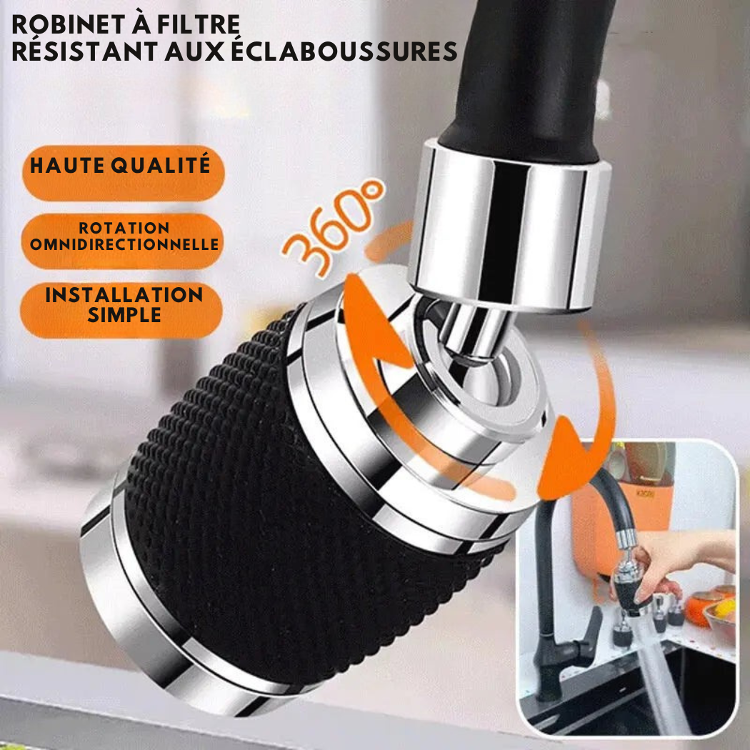 Cervora – Raccord de Robinet Pivotant 360° Anti-Éclaboussures