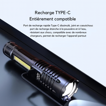 Lampe Torche LED Rechargeable USB-C – 500 m & 5 Modes | Cervora