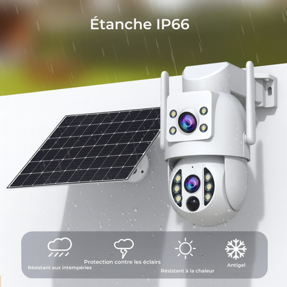Caméra de Surveillance Solaire WiFi 4K – Sans Fil & IP66 | Cervora