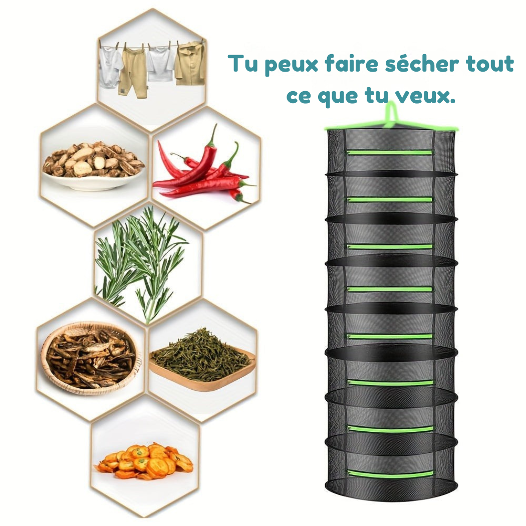 Filet de Séchage pour Herbes – Multi-Niveaux & Pliable | Cervora