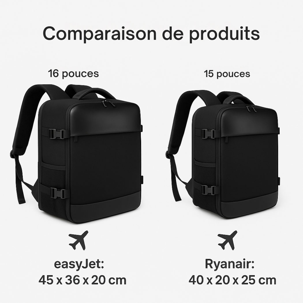 Sac à Dos de Voyage 40L avec Compartiment PC & USB | Cervora