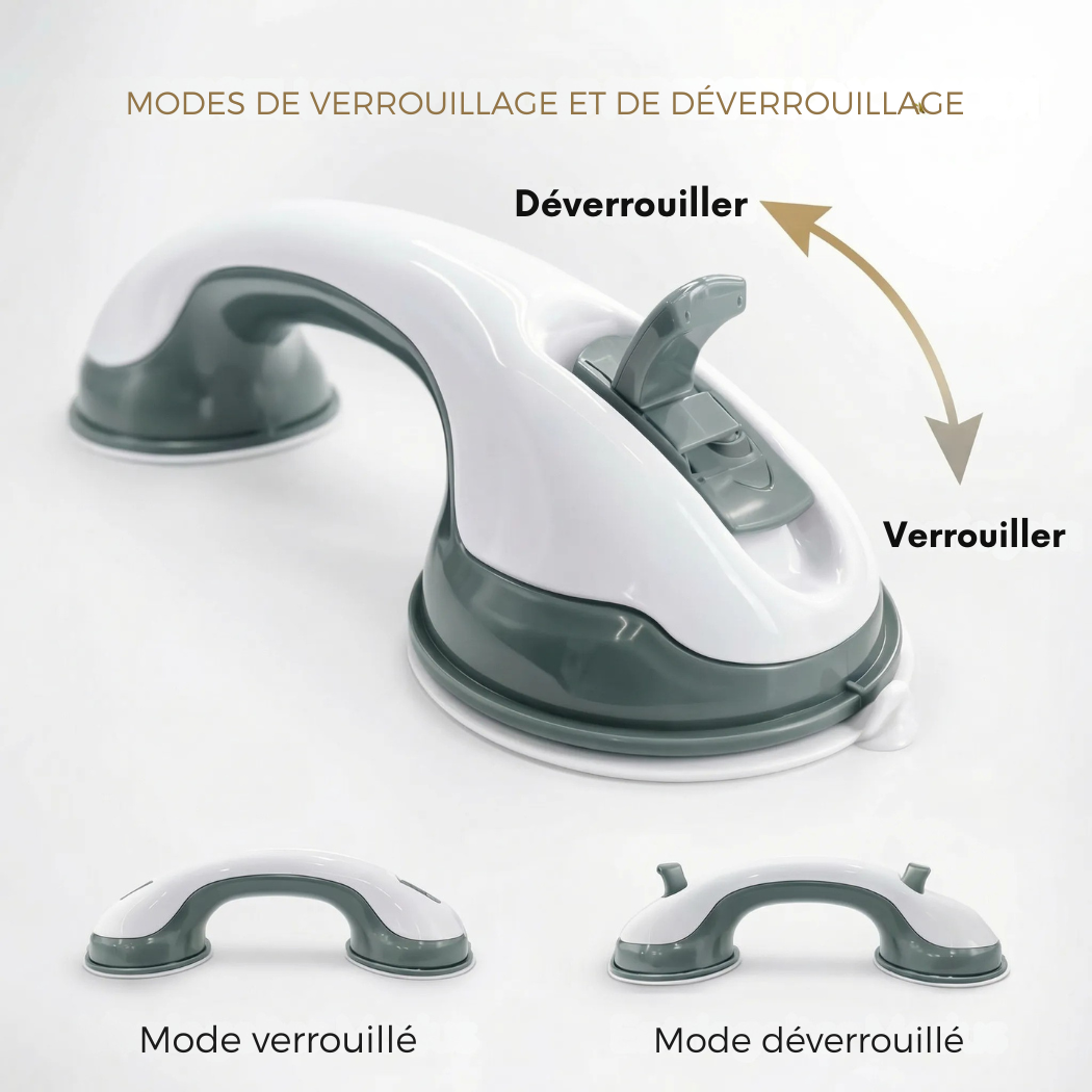 Cervora – Barre d’Appui à Ventouses Sans Perçage 35 cm