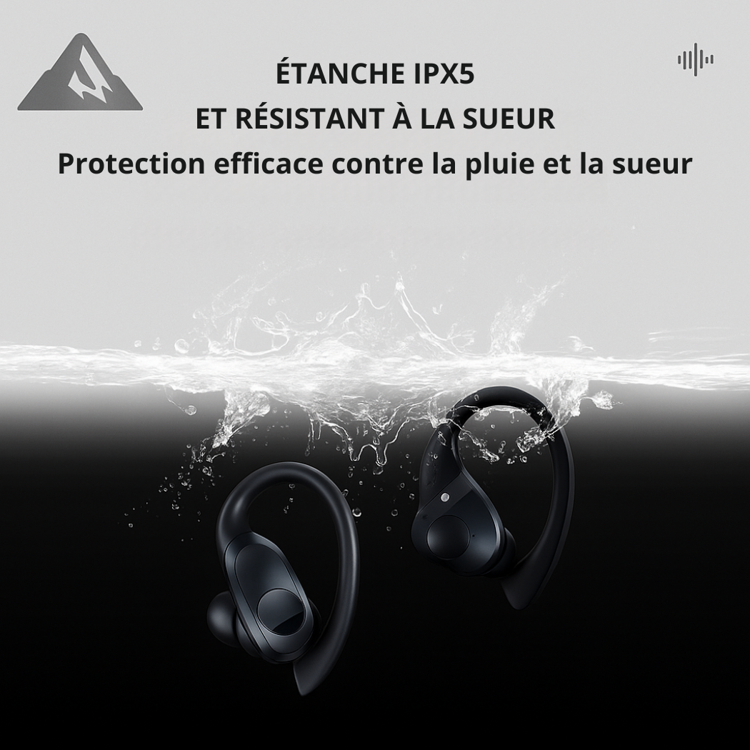 Écouteurs Bluetooth 5.3 Sport – 60H & IPX7 | Cervora