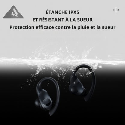 Écouteurs Bluetooth 5.3 Sport – 60H & IPX7 | Cervora
