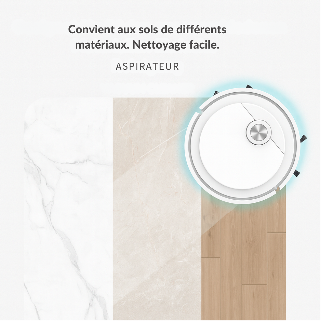 Robot Aspirateur 2-en-1 avec Fonction Lavage | Cervora