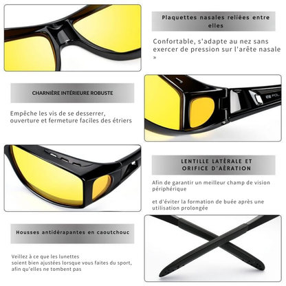 Lunettes de Conduite de Nuit – Verres Jaunes Anti-Éblouissement | Cervora