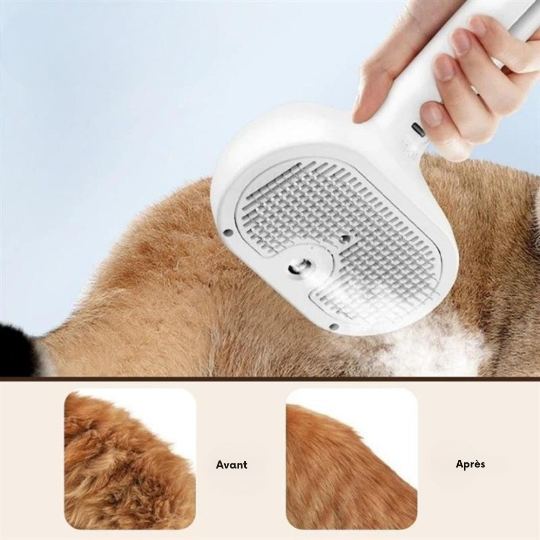 Brosse Vapeur pour Chien & Chat – Anti-Poils Rechargeable | Cervora