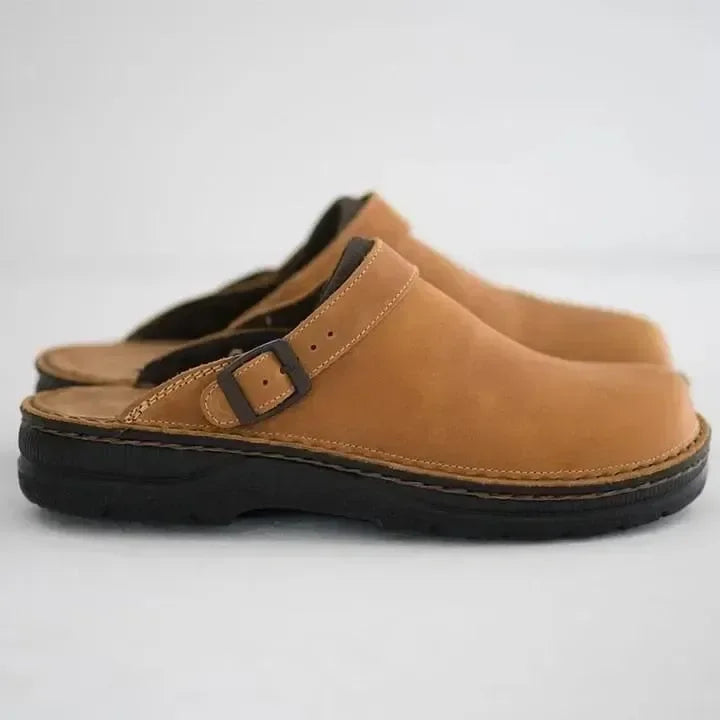 Sandsberg | Herren-Lederclogs | Bequemer Slip-On mit Komfortsohle
