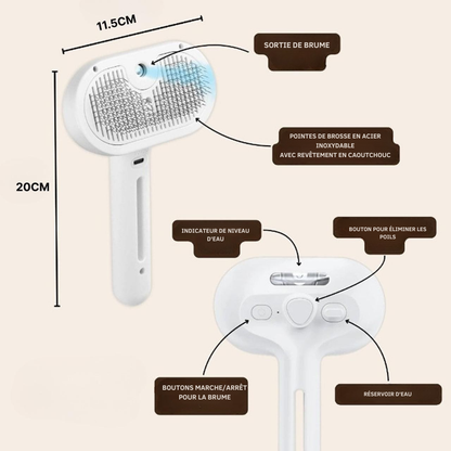 Brosse Vapeur pour Chien & Chat – Anti-Poils Rechargeable | Cervora