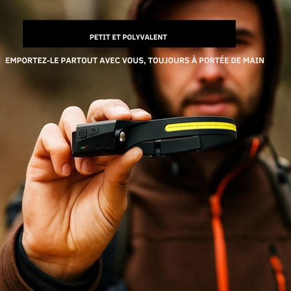 Lampe Frontale LED 230° avec Capteur de Mouvement | Cervora