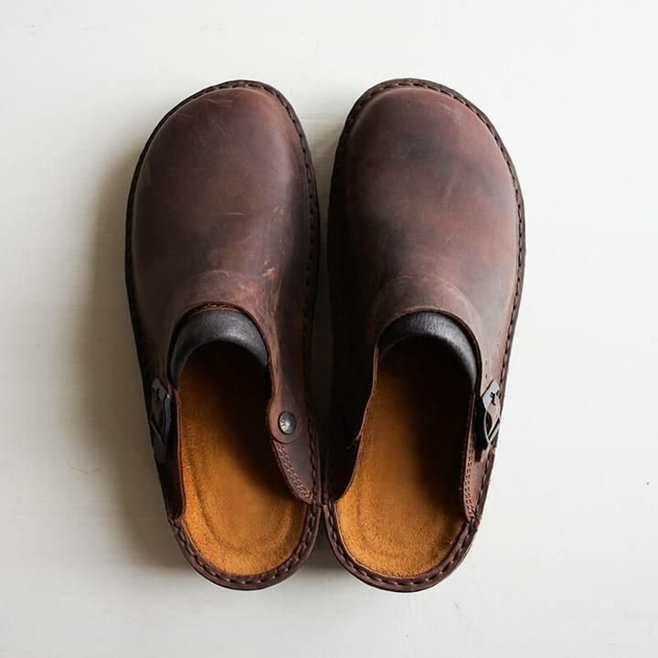 Sandsberg | Herren-Lederclogs | Bequemer Slip-On mit Komfortsohle