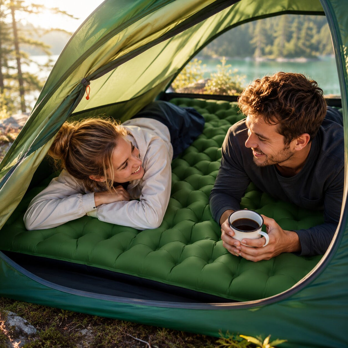 Doppelrast Campingmatte Detail Ventil