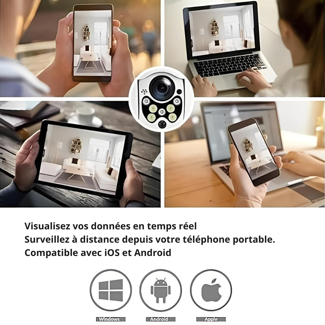 Caméra de Surveillance Wi-Fi Extérieure 1080P IP66 | Cervora