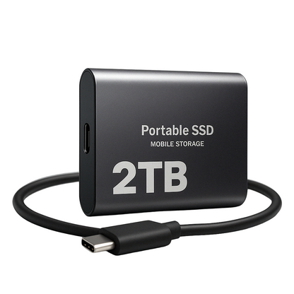 Externe SSD 2 TB – Aluminium-Gehäuse, USB, für PC & Mac