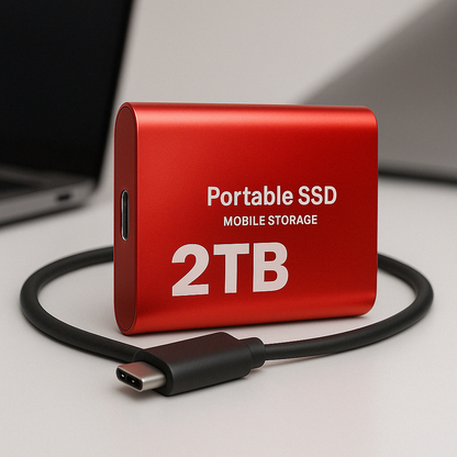 Externe SSD 2 TB – Aluminium-Gehäuse, USB, für PC & Mac