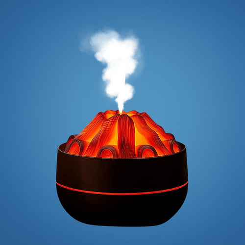 FlameMist | Ätherischer Öldiffusor – LED-Flamme – Zwei Nebelmodi – Silent USB-Design – Entspannungsgefäß für Zuhause