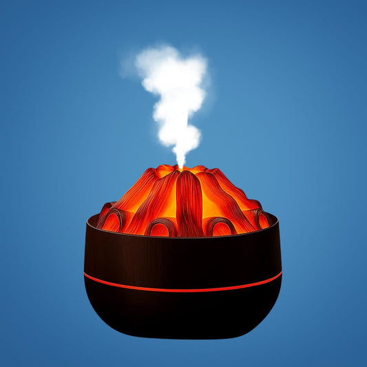 FlameMist | Ätherischer Öldiffusor – LED-Flamme – Zwei Nebelmodi – Silent USB-Design – Entspannungsgefäß für Zuhause