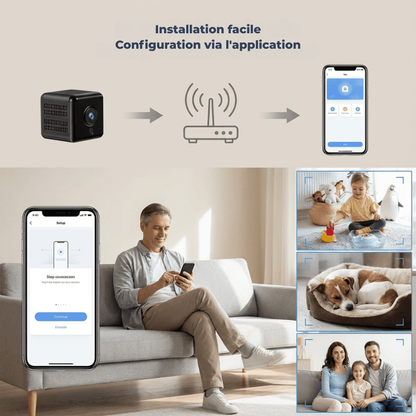 Mini Caméra Wi-Fi 1080P – Surveillance sur Smartphone | Cervora