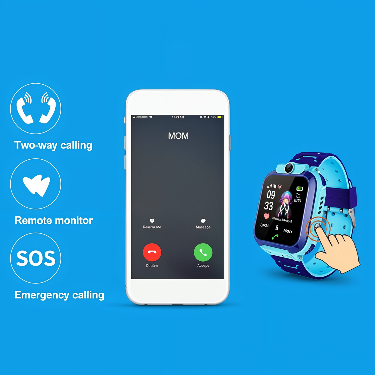 Montre GPS Enfant avec Localisation & Appels | Cervora