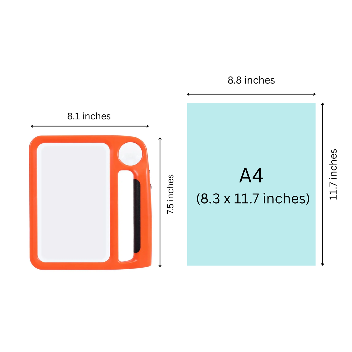LED Leselupe 5x & 10x – 48 LEDs, großes Acrylglas, USB oder Batterie