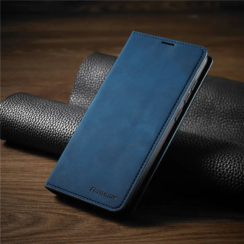Sandsberg | iPhone Leder-Wallet-Hülle | Magnetische Kartenhalter-Funktion | Mehrere Farben